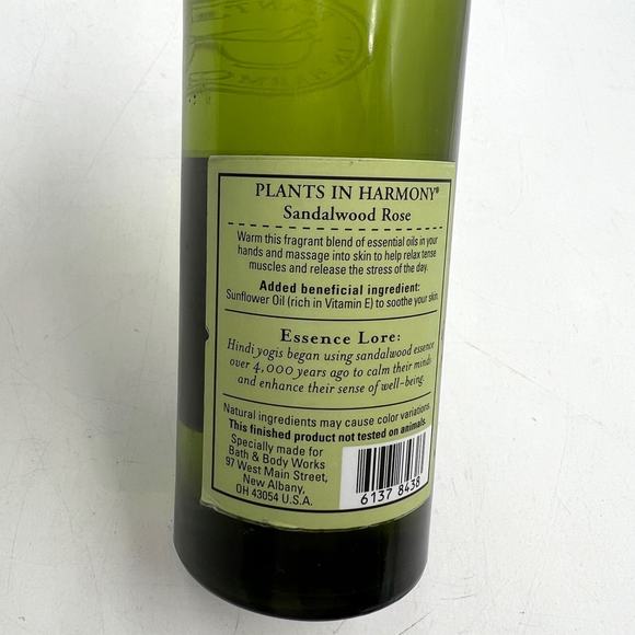Bath and Body Works Aromatherapy Sandlewood Rose Massage Oil 6 floz - Picture 3 of 5